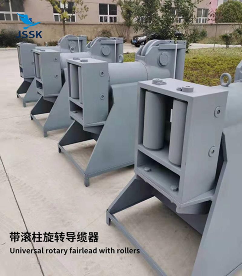 雙滑輪360°旋轉(zhuǎn)導(dǎo)纜器帶四滾柱